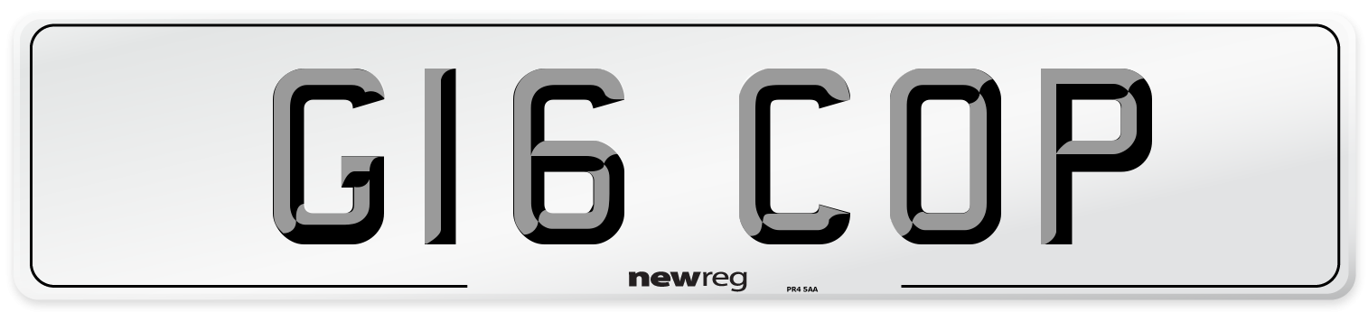 G16 COP Number Plate from New Reg